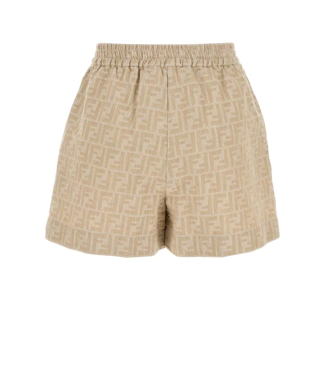 FENDI Бежевые хлопковые шорты, фото 2