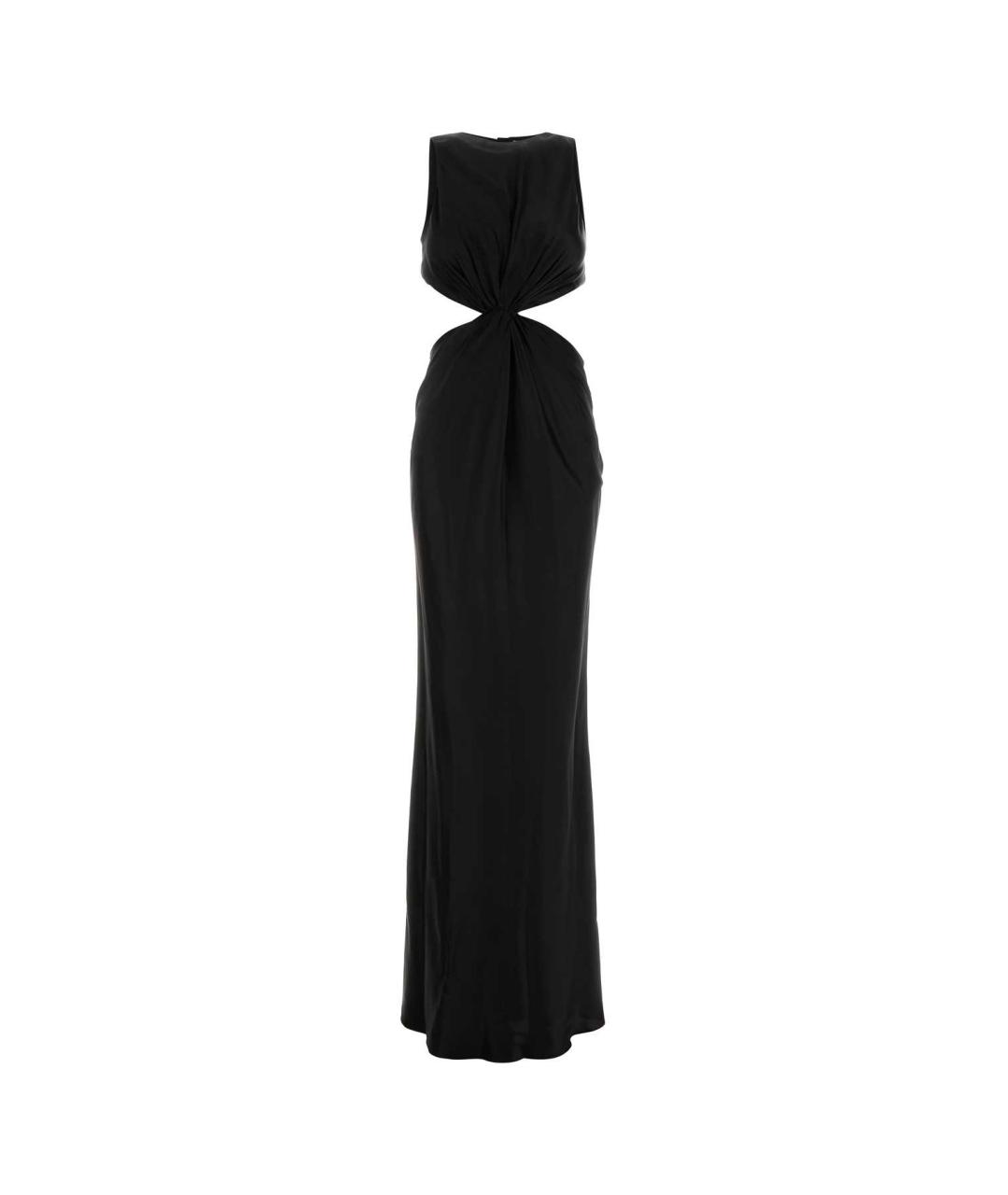 SAINT LAURENT Черное шелковое вечернее платье, фото 1
