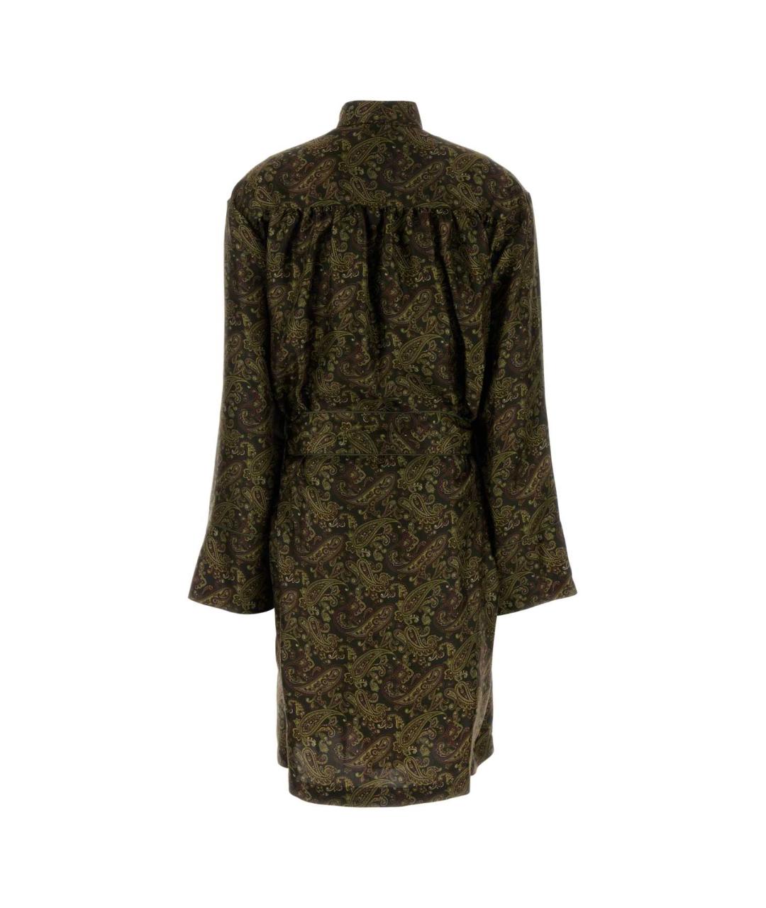 SAINT LAURENT Мульти шелковое коктейльное платье, фото 2