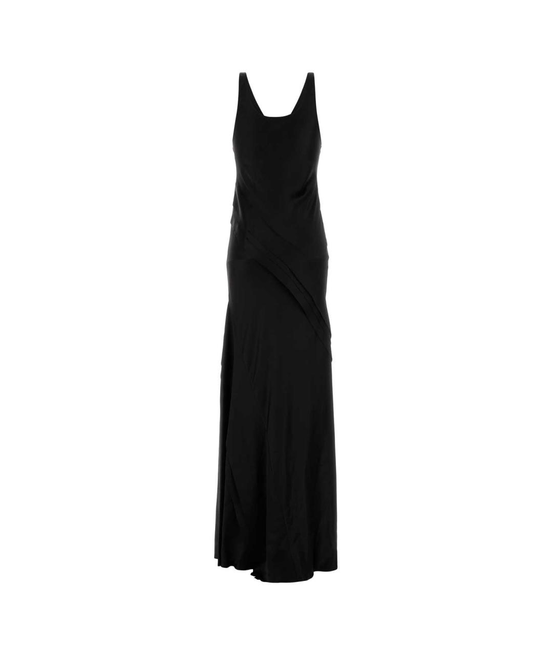 SAINT LAURENT Черное шелковое платье, фото 2