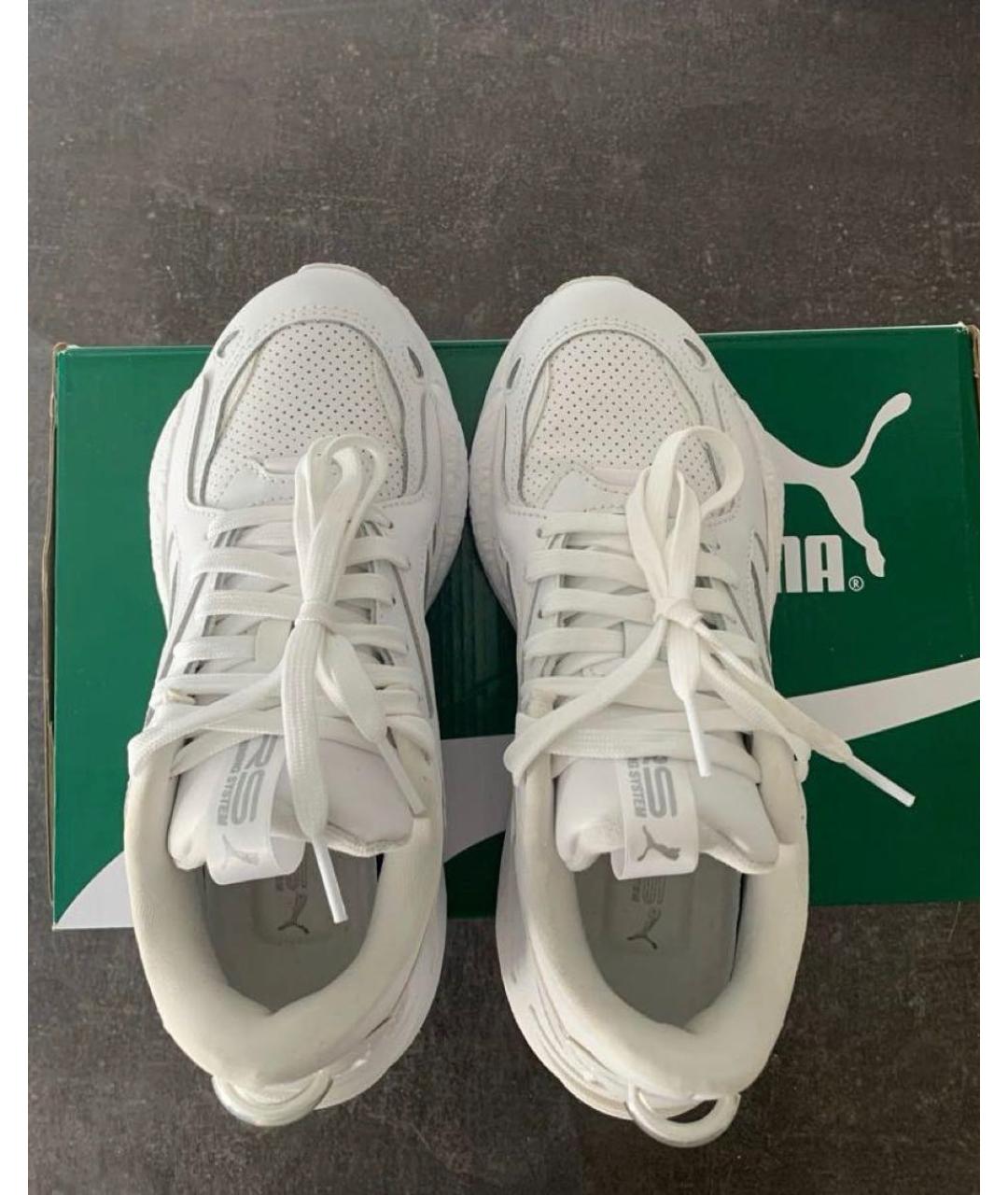 PUMA Белые кожаные кроссовки, фото 3