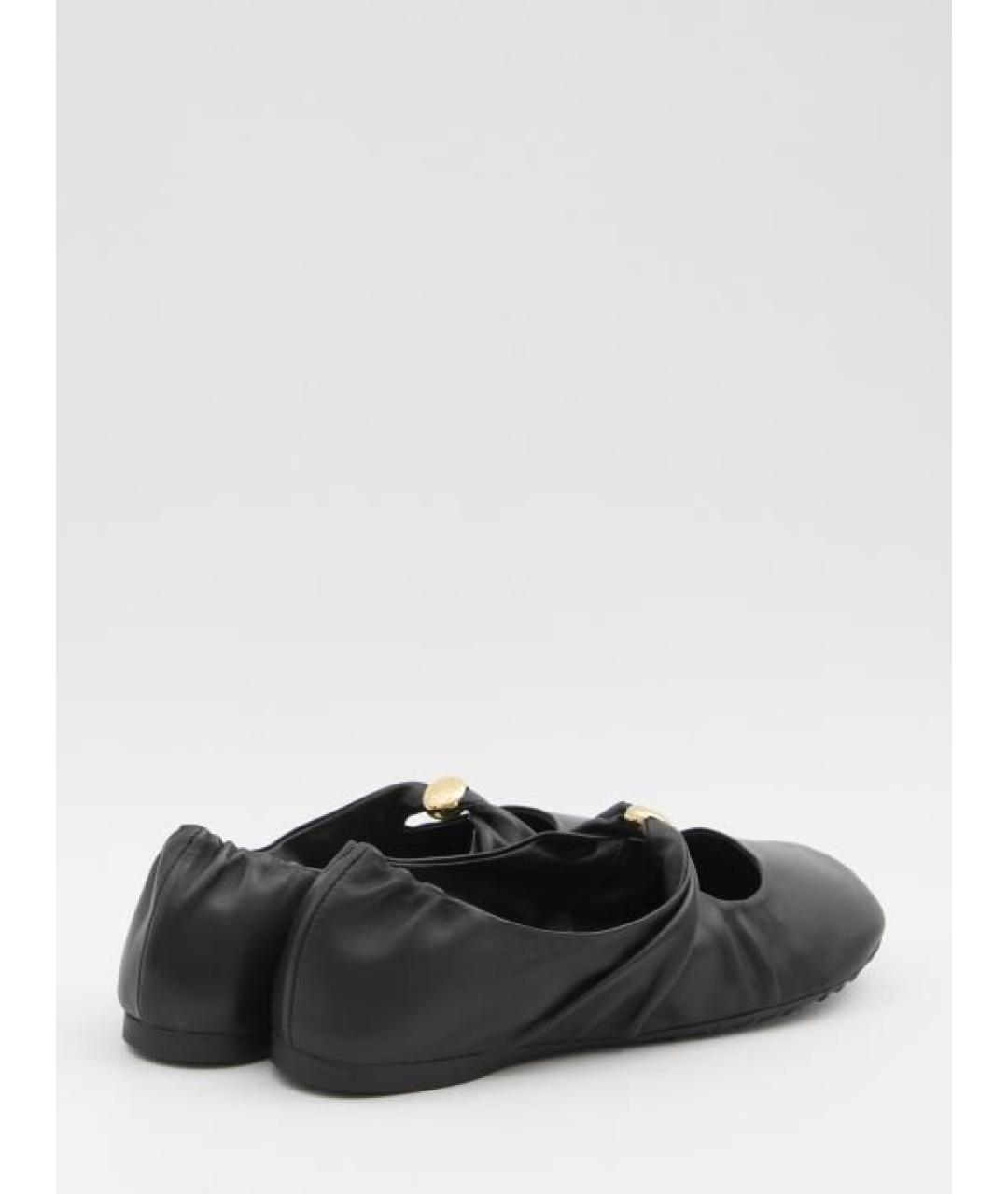 LOEWE Черные кожаные балетки, фото 3