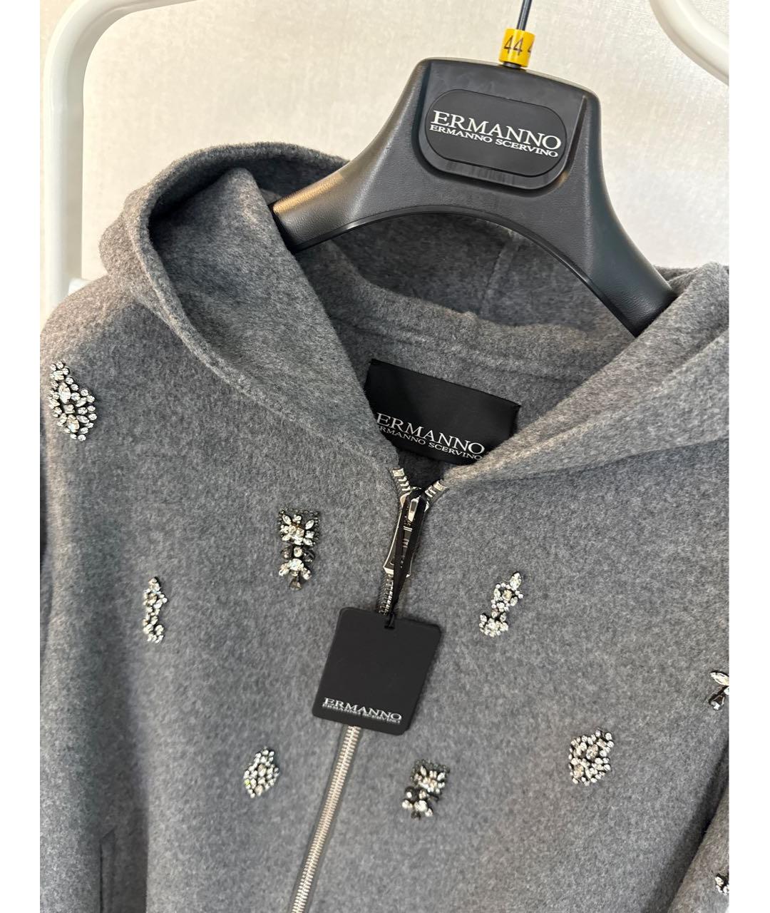 ERMANNO SCERVINO Серое пальто, фото 3