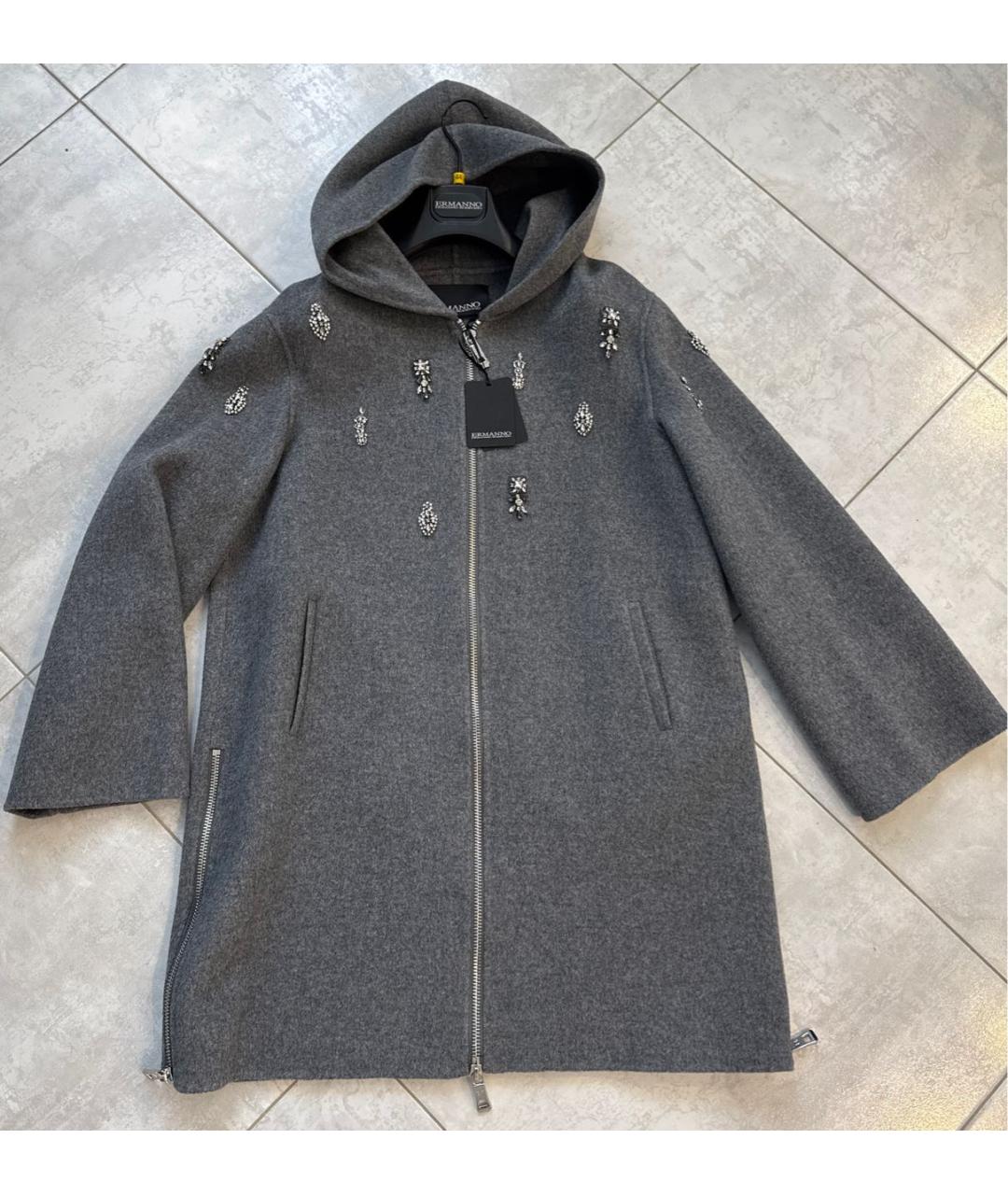 ERMANNO SCERVINO Серое пальто, фото 5