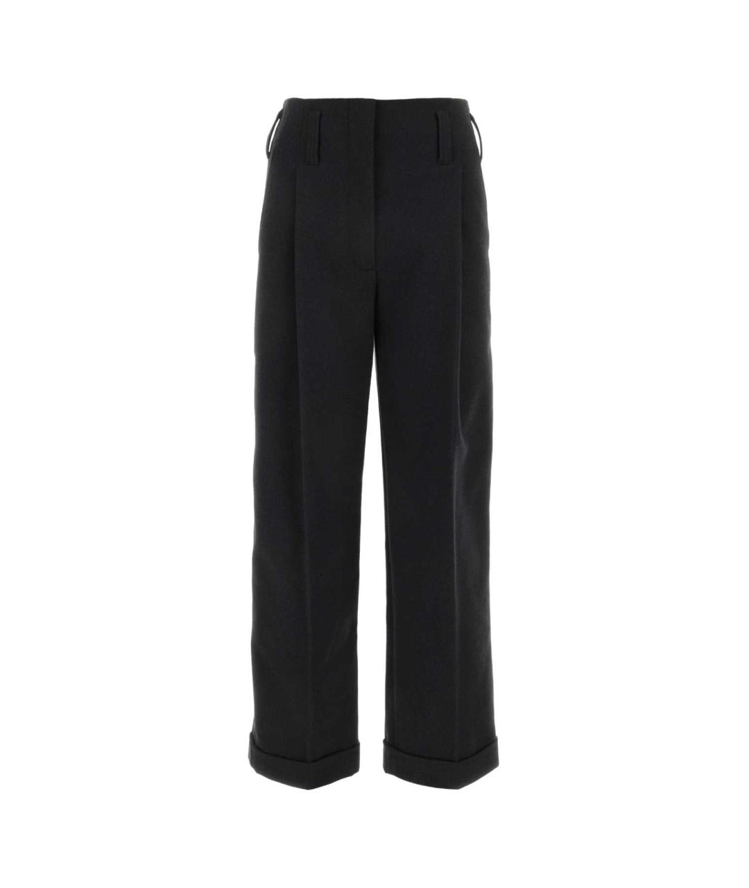 PHILOSOPHY DI LORENZO SERAFINI Черные полиэстеровые прямые брюки, фото 1