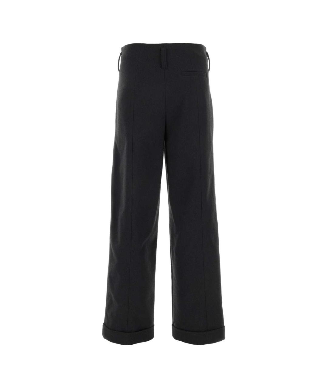 PHILOSOPHY DI LORENZO SERAFINI Черные полиэстеровые прямые брюки, фото 2