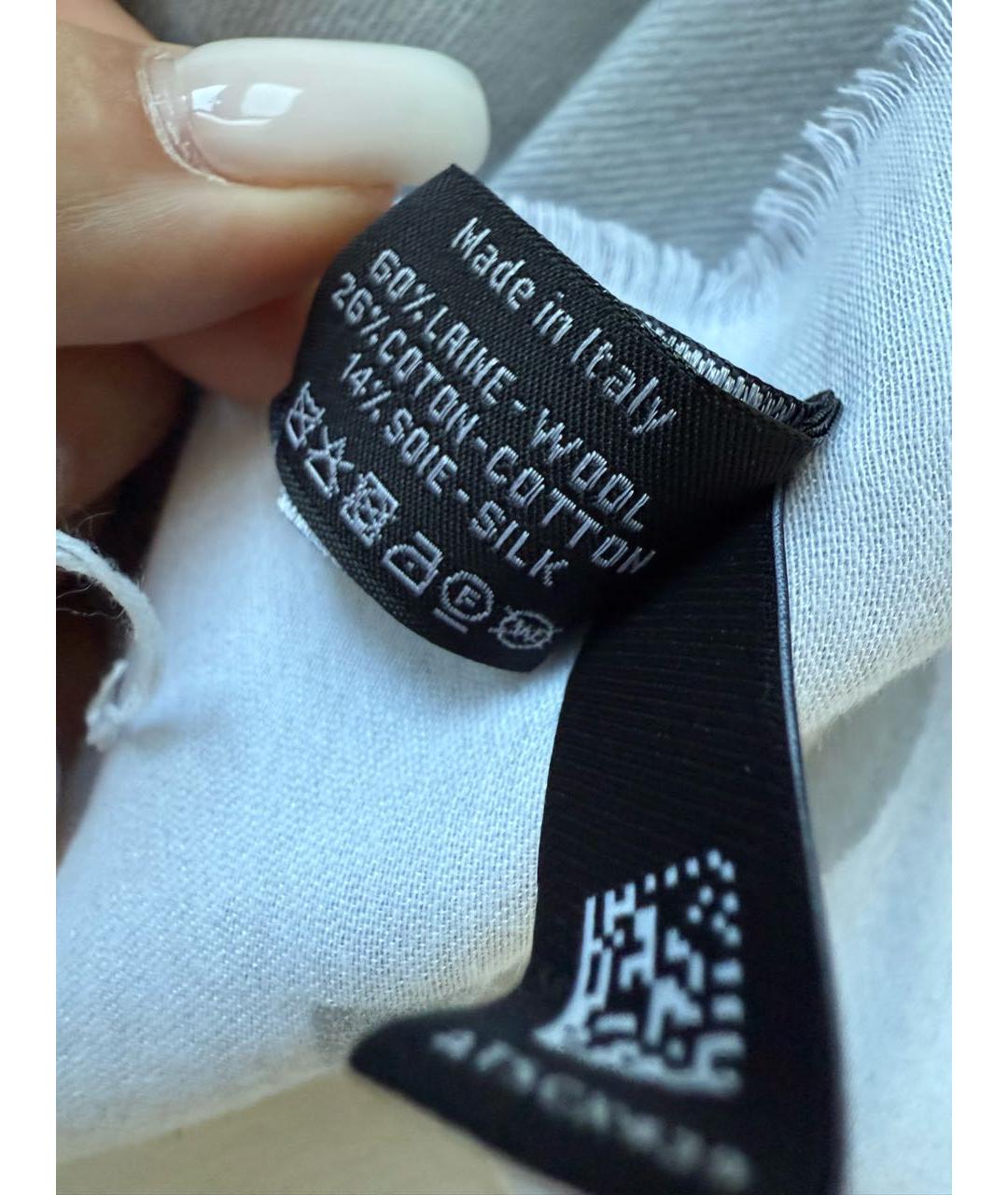 CHANEL Серый шарф, фото 5