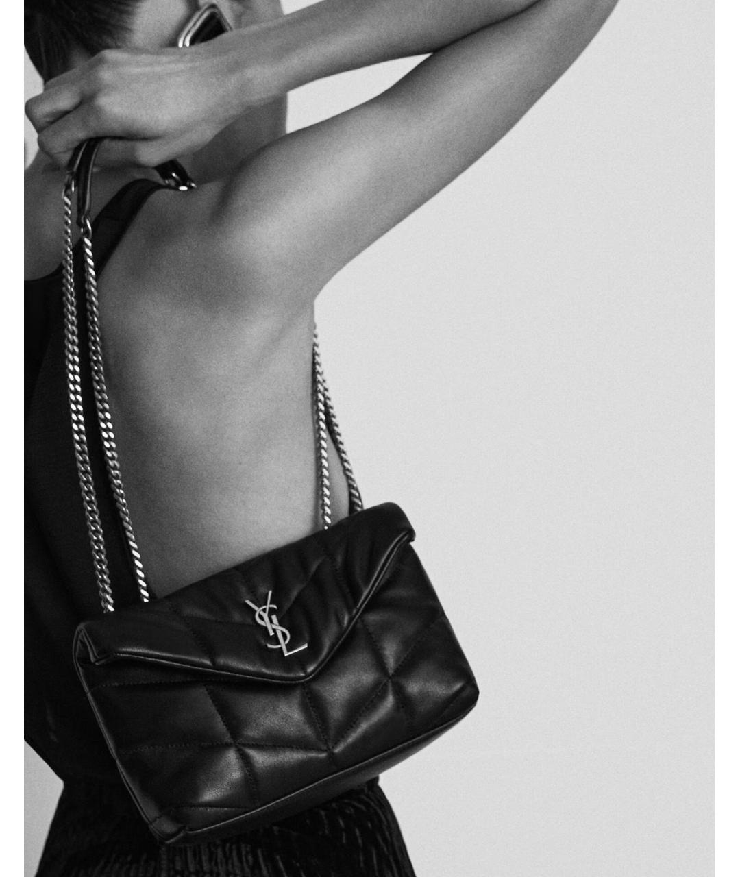 SAINT LAURENT Бордовая кожаная сумка через плечо, фото 3
