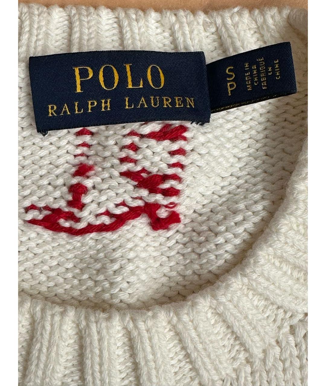 POLO RALPH LAUREN Белый хлопковый джемпер / свитер, фото 5