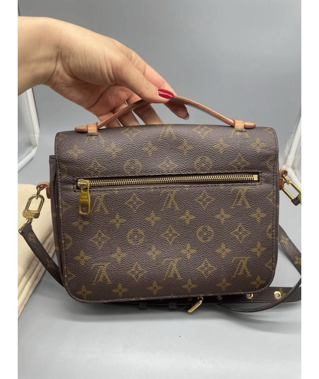 LOUIS VUITTON Коричневая жаккардовая сумка через плечо, фото 2
