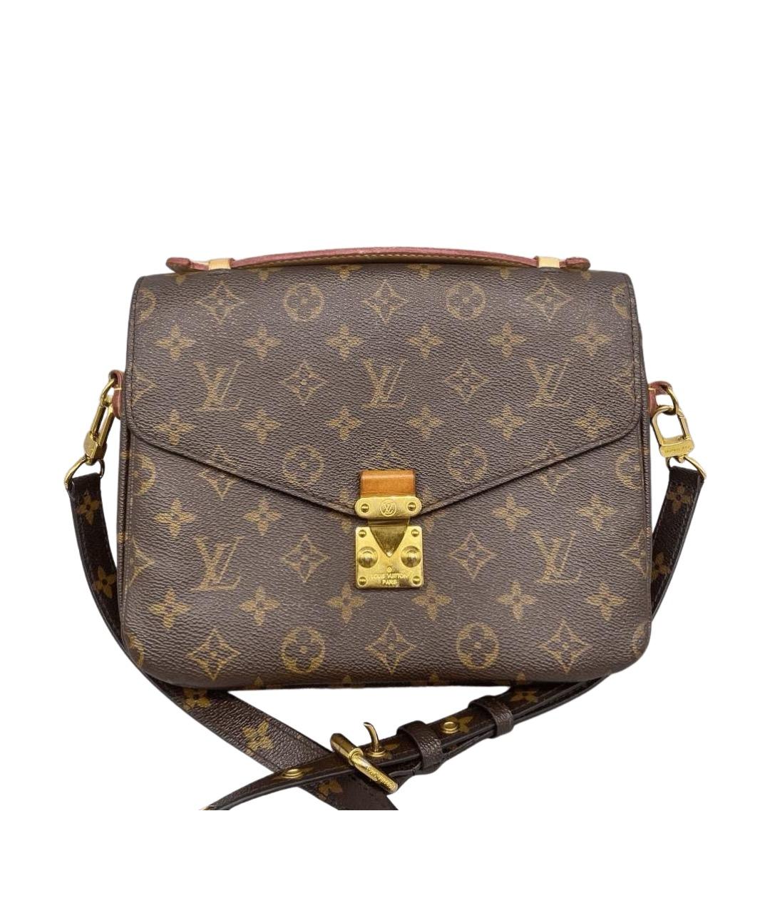 LOUIS VUITTON Коричневая жаккардовая сумка через плечо, фото 1