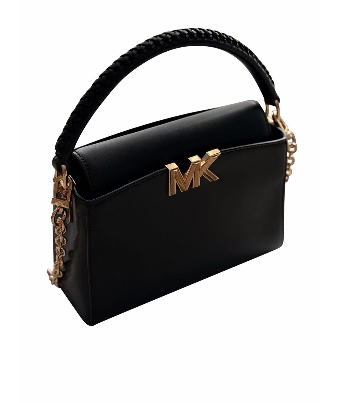 MICHAEL KORS Черная кожаная сумка на плечо, фото 1