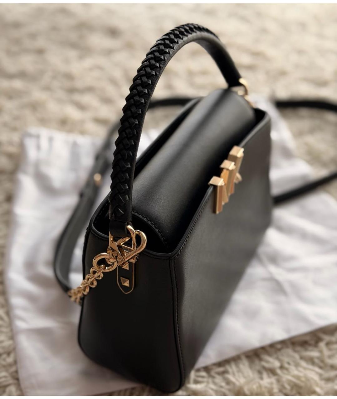 MICHAEL KORS Черная кожаная сумка на плечо, фото 2