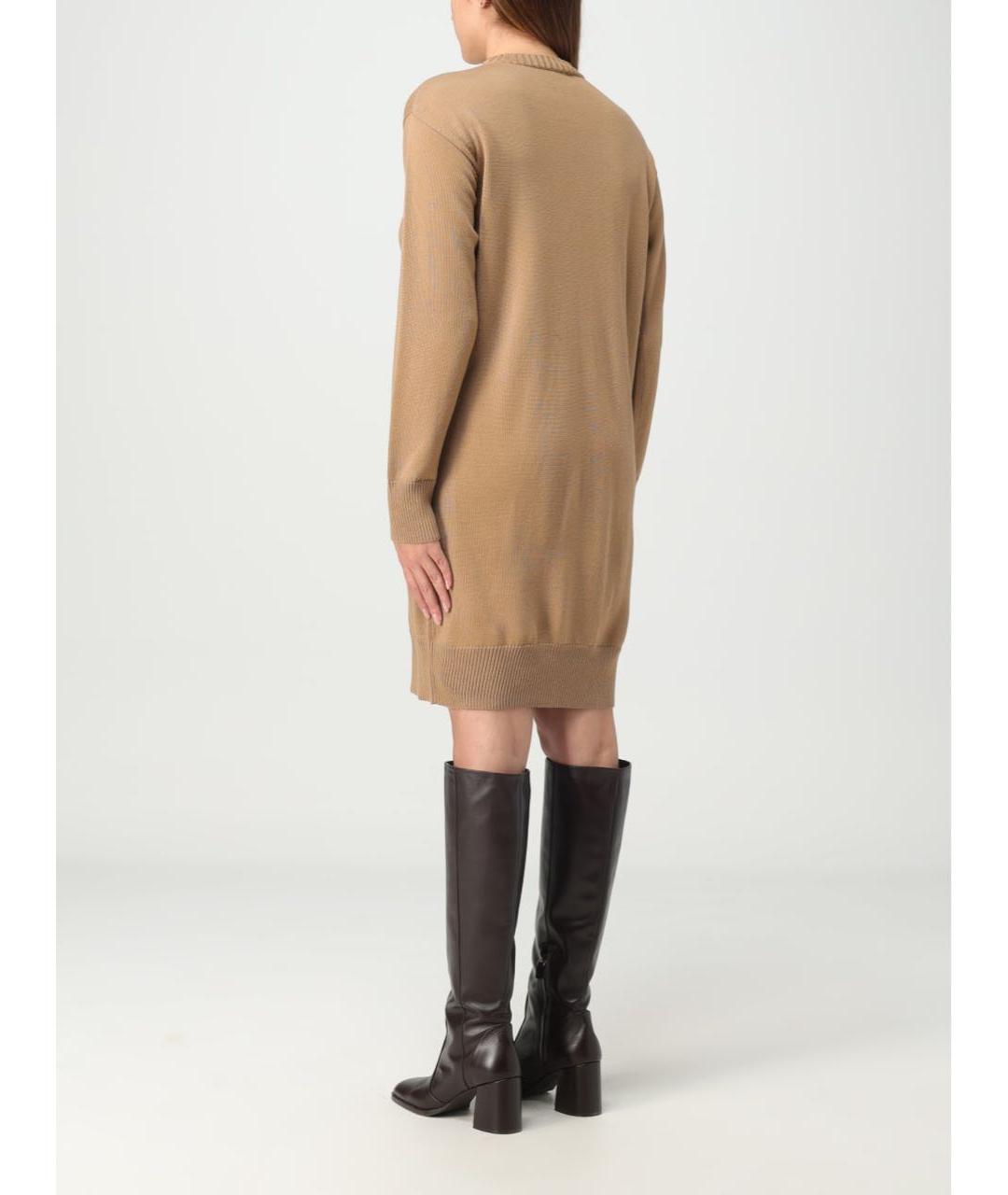 MAX MARA STUDIO Бежевое повседневное платье, фото 3
