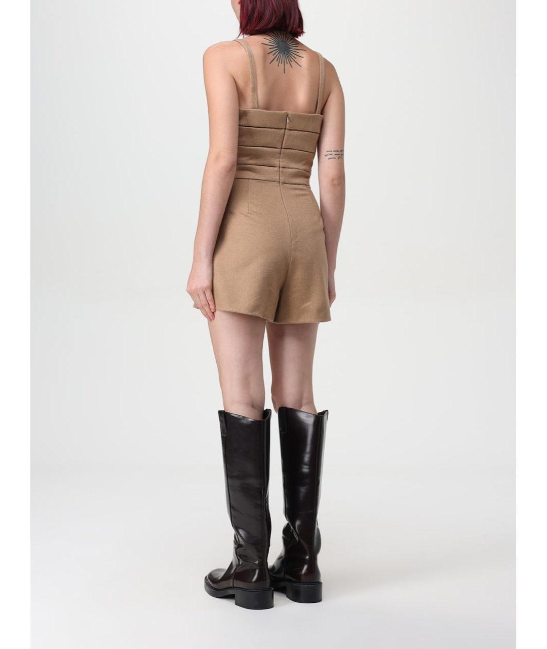 MAX MARA Бежевый комбинезон, фото 4