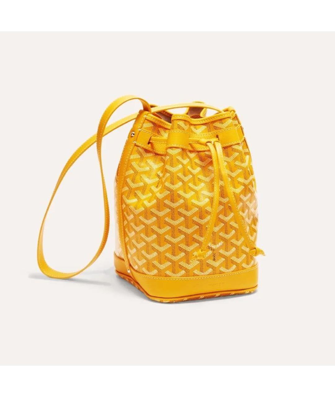GOYARD Горчичная кожаная сумка через плечо, фото 5
