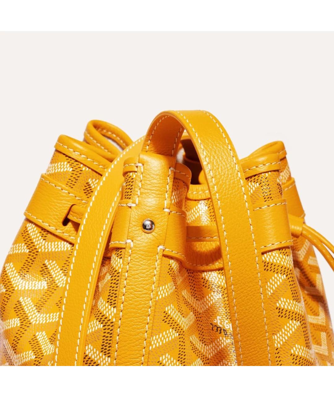 GOYARD Горчичная кожаная сумка через плечо, фото 4