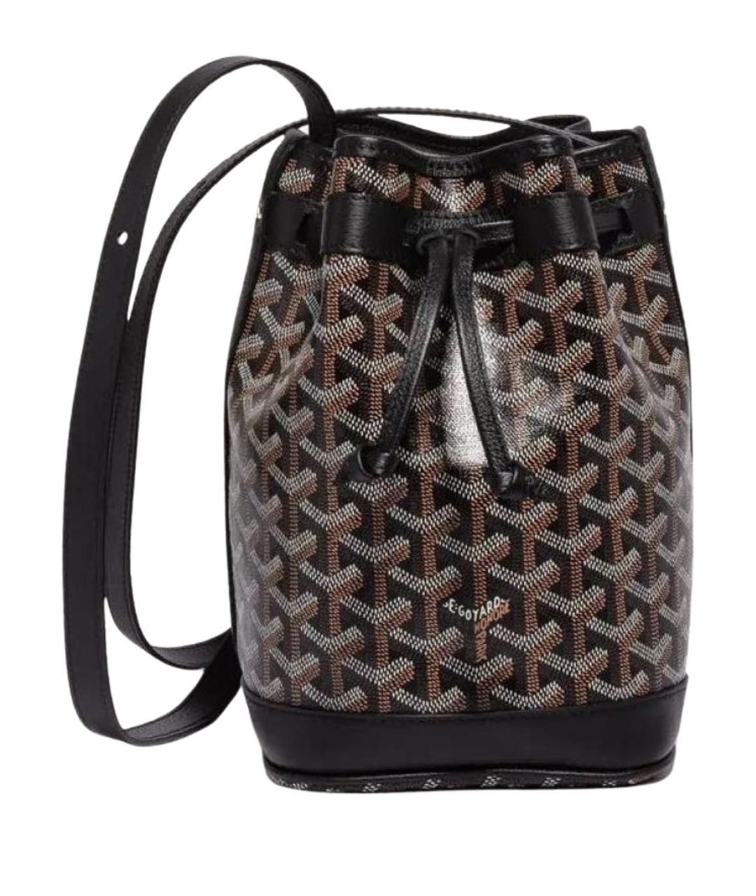 GOYARD Черная кожаная сумка через плечо, фото 1