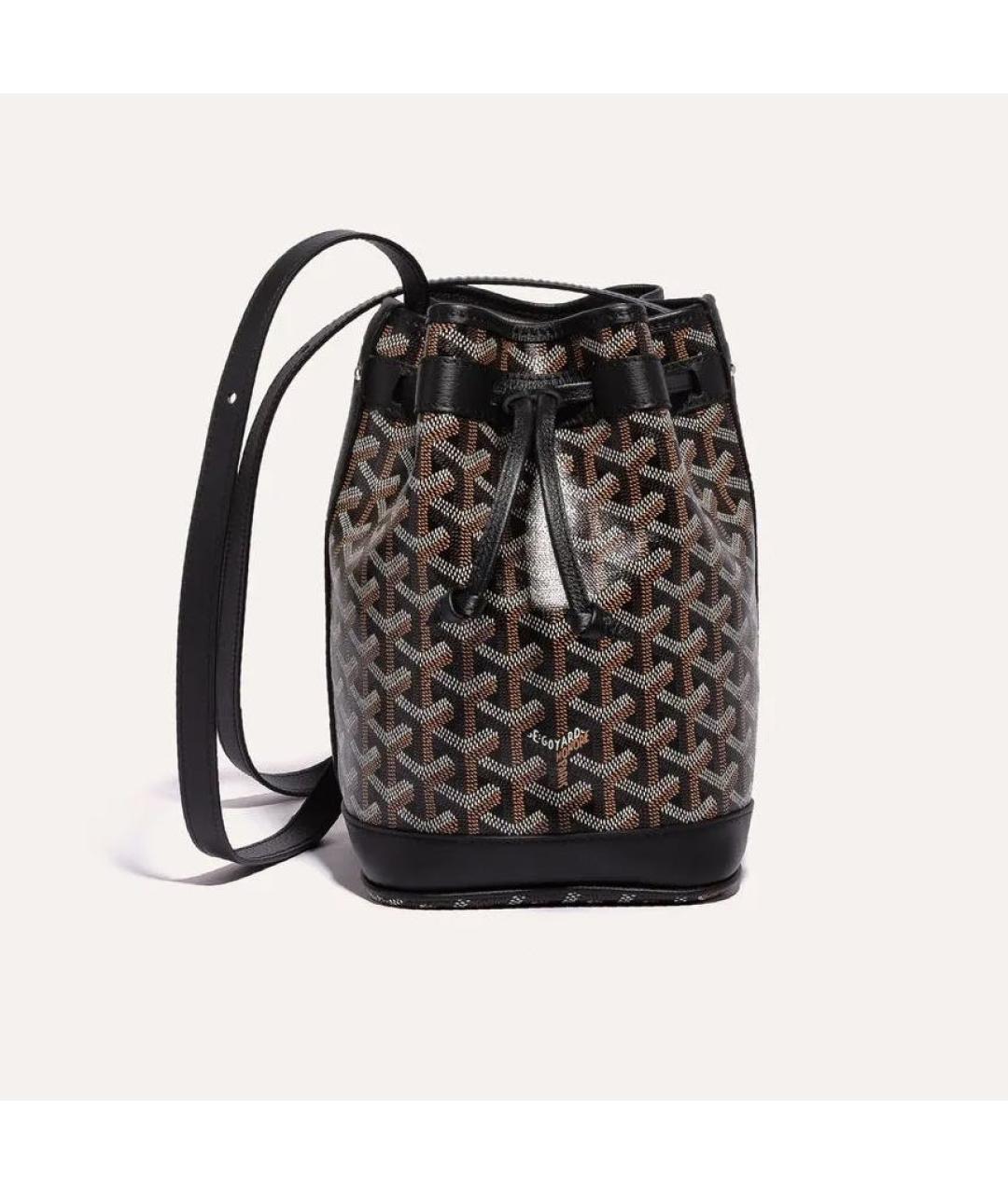 GOYARD Черная кожаная сумка через плечо, фото 5