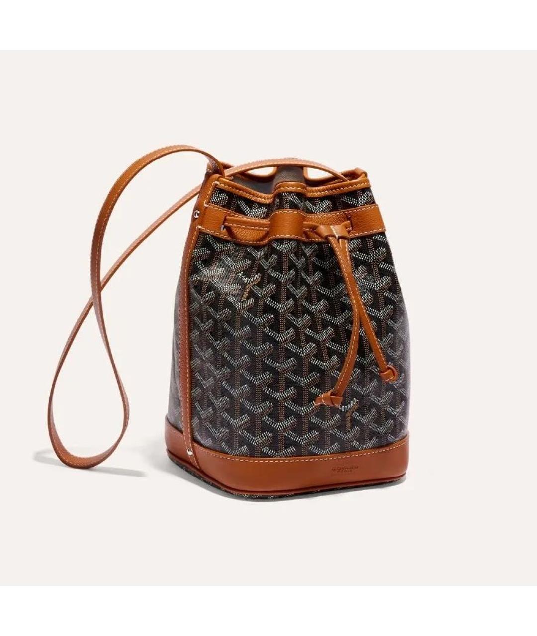 GOYARD Коричневая кожаная сумка через плечо, фото 4