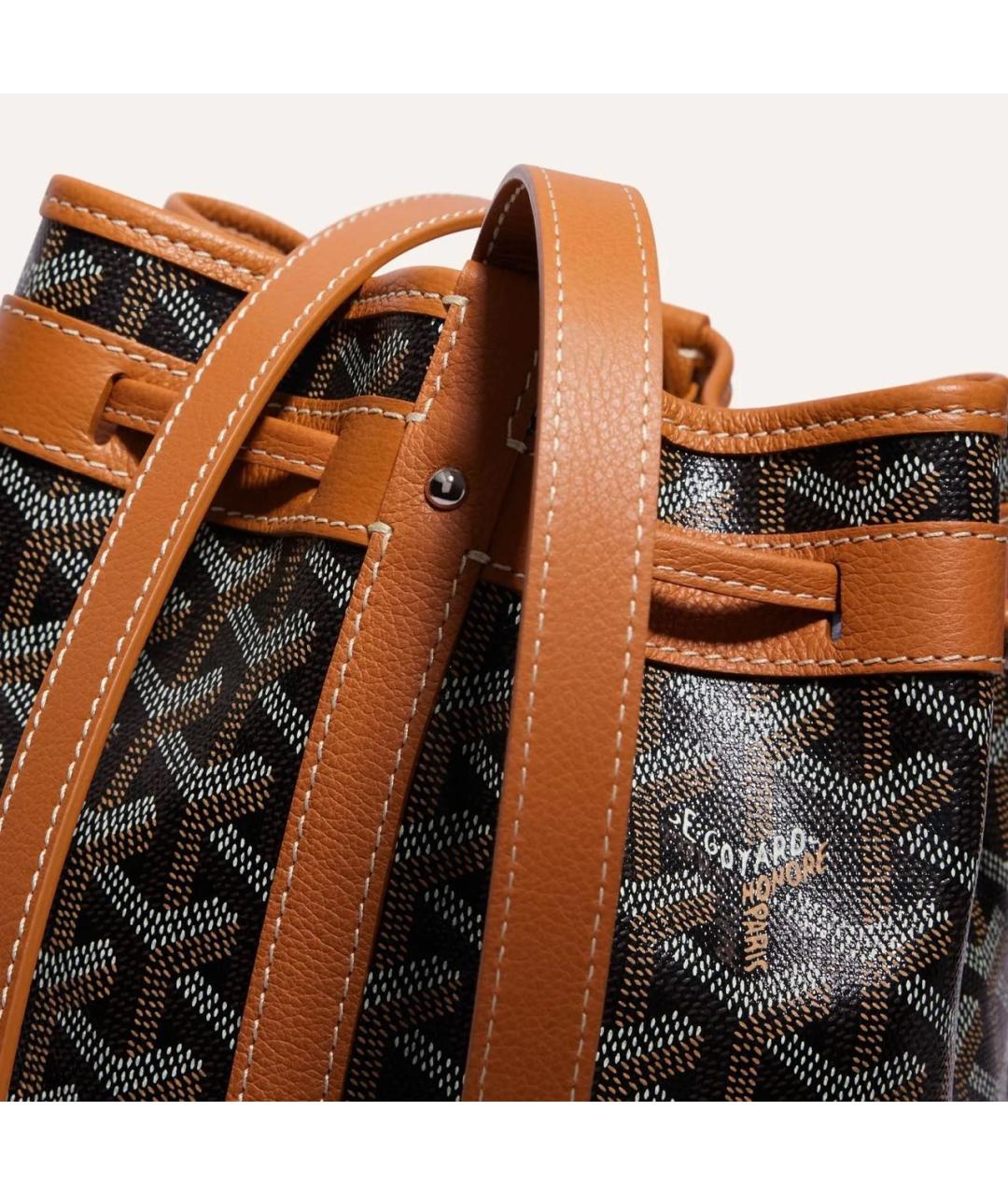 GOYARD Коричневая кожаная сумка через плечо, фото 3