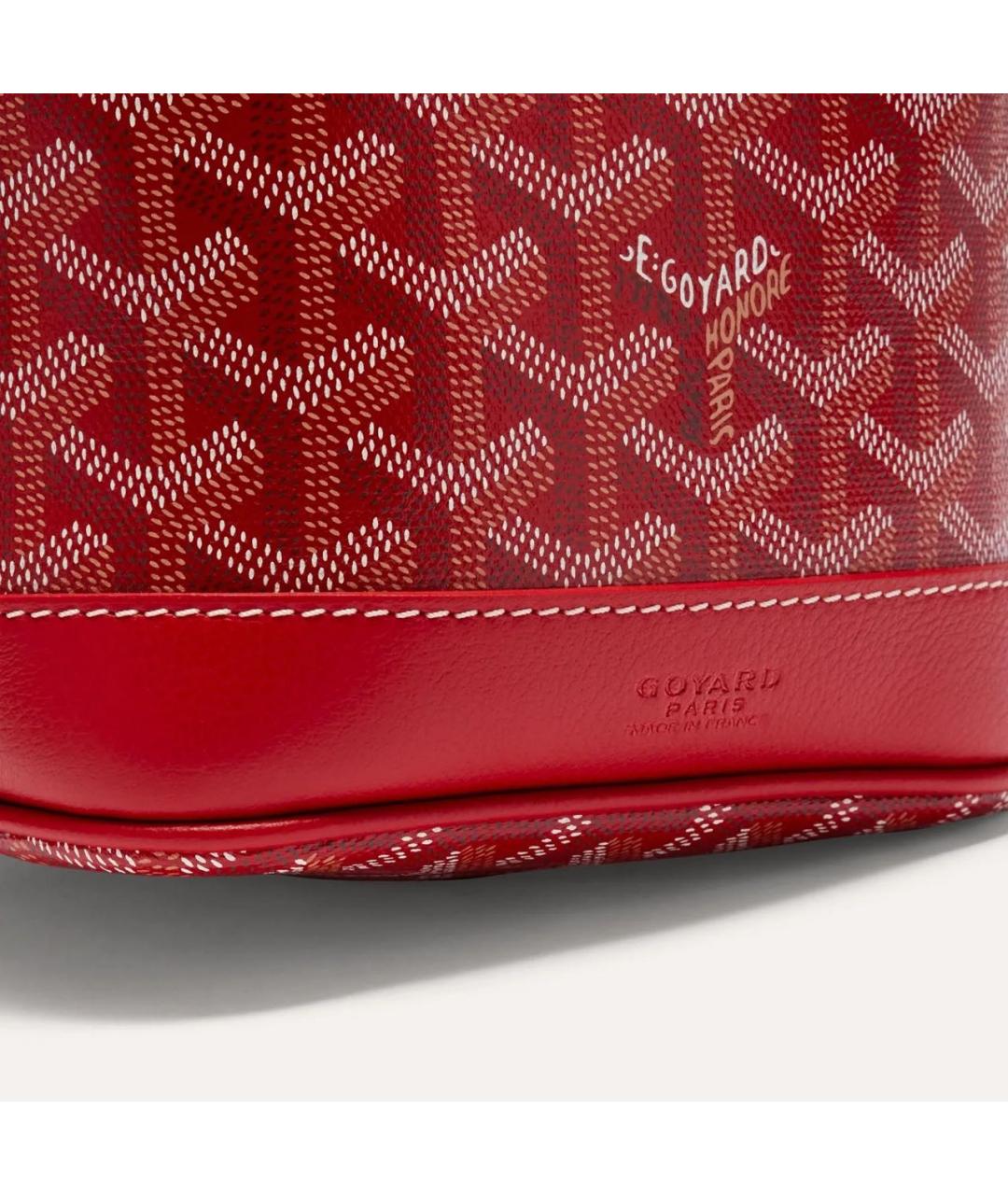 GOYARD Красная кожаная сумка через плечо, фото 3