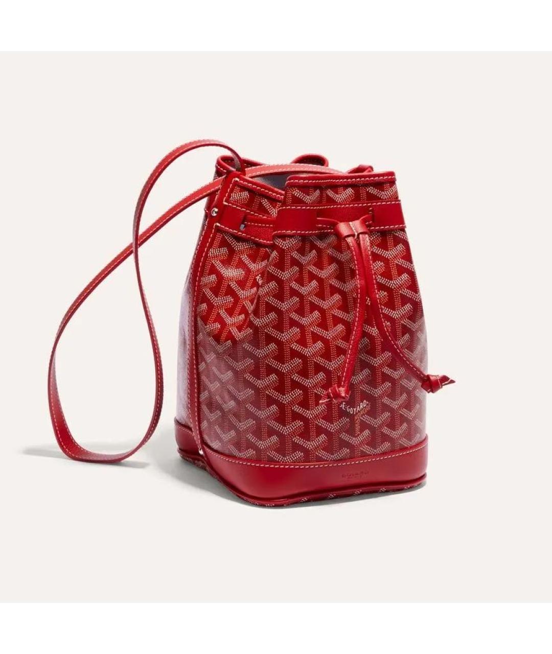GOYARD Красная кожаная сумка через плечо, фото 5