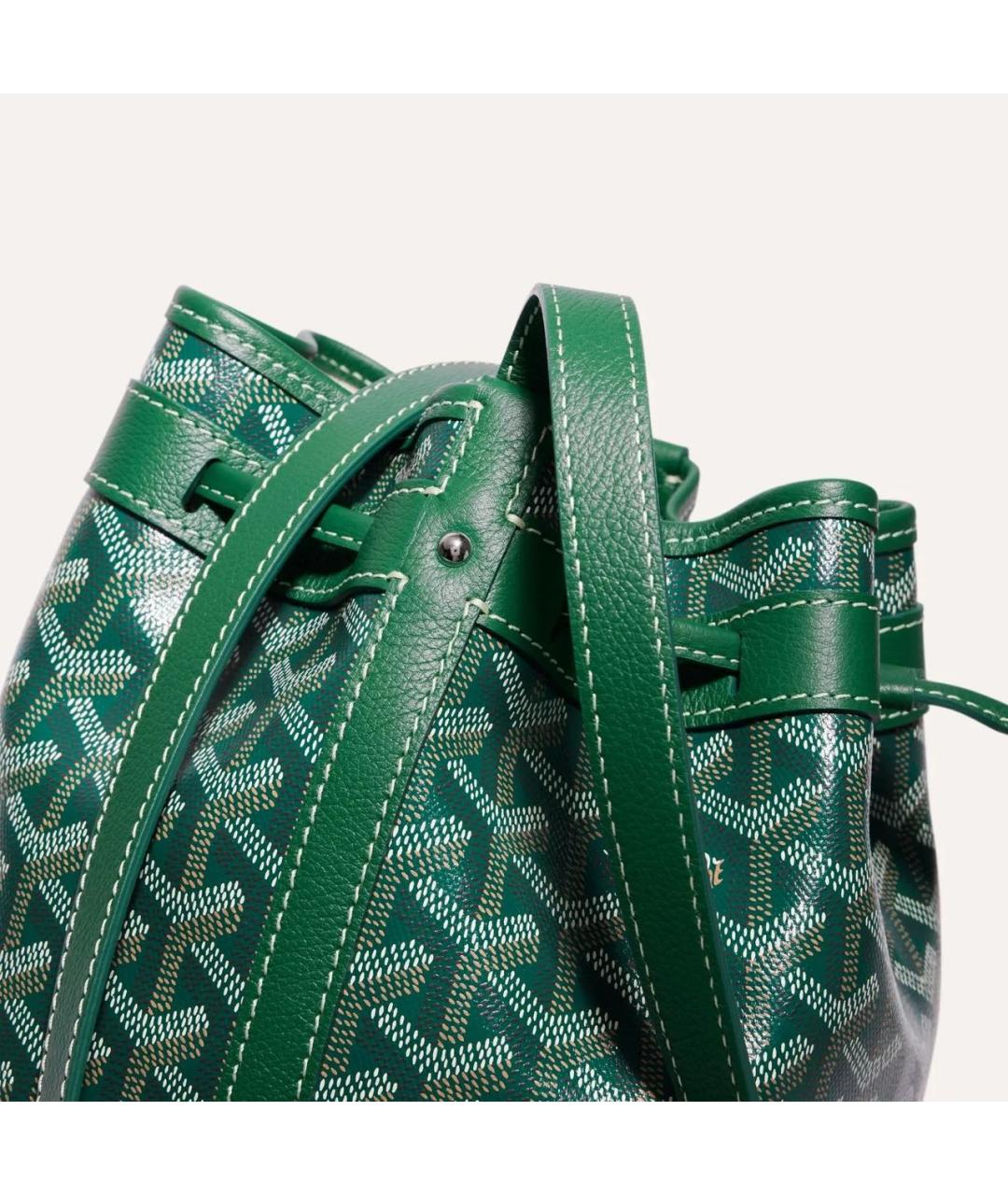 GOYARD Зеленая кожаная сумка через плечо, фото 4