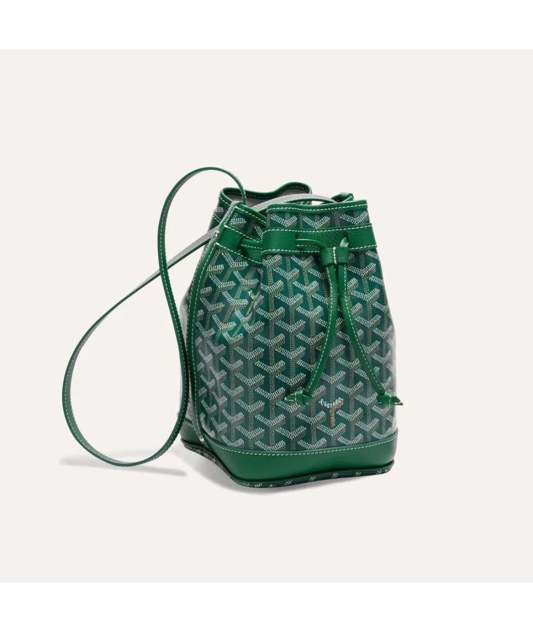 GOYARD Зеленая кожаная сумка через плечо, фото 5