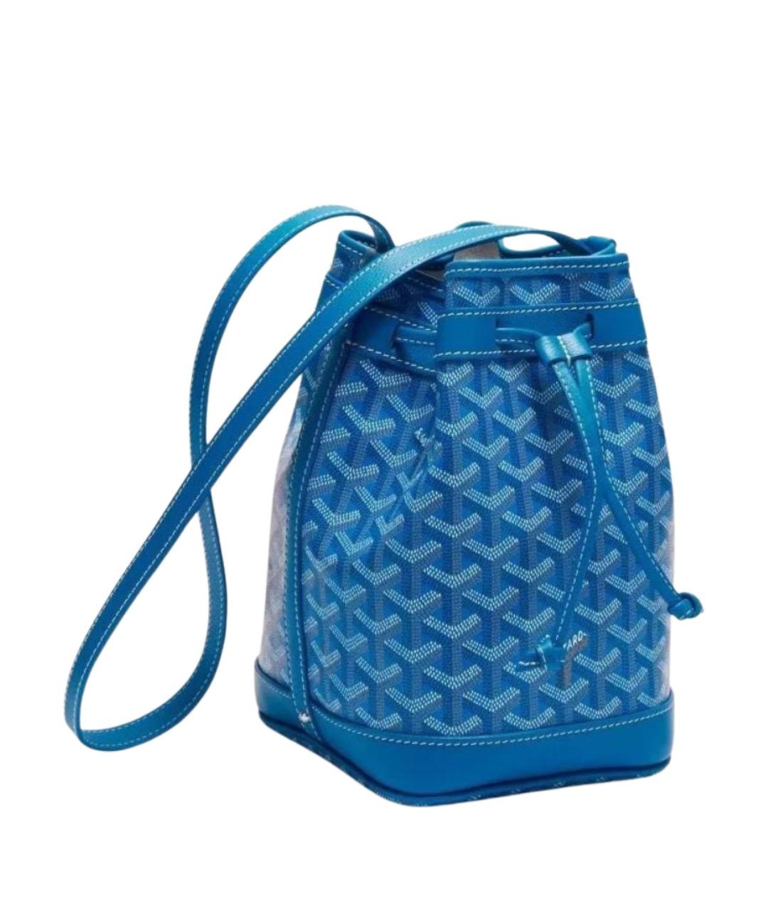 GOYARD Голубая кожаная сумка через плечо, фото 1