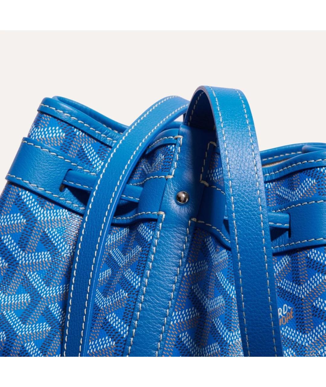 GOYARD Голубая кожаная сумка через плечо, фото 4