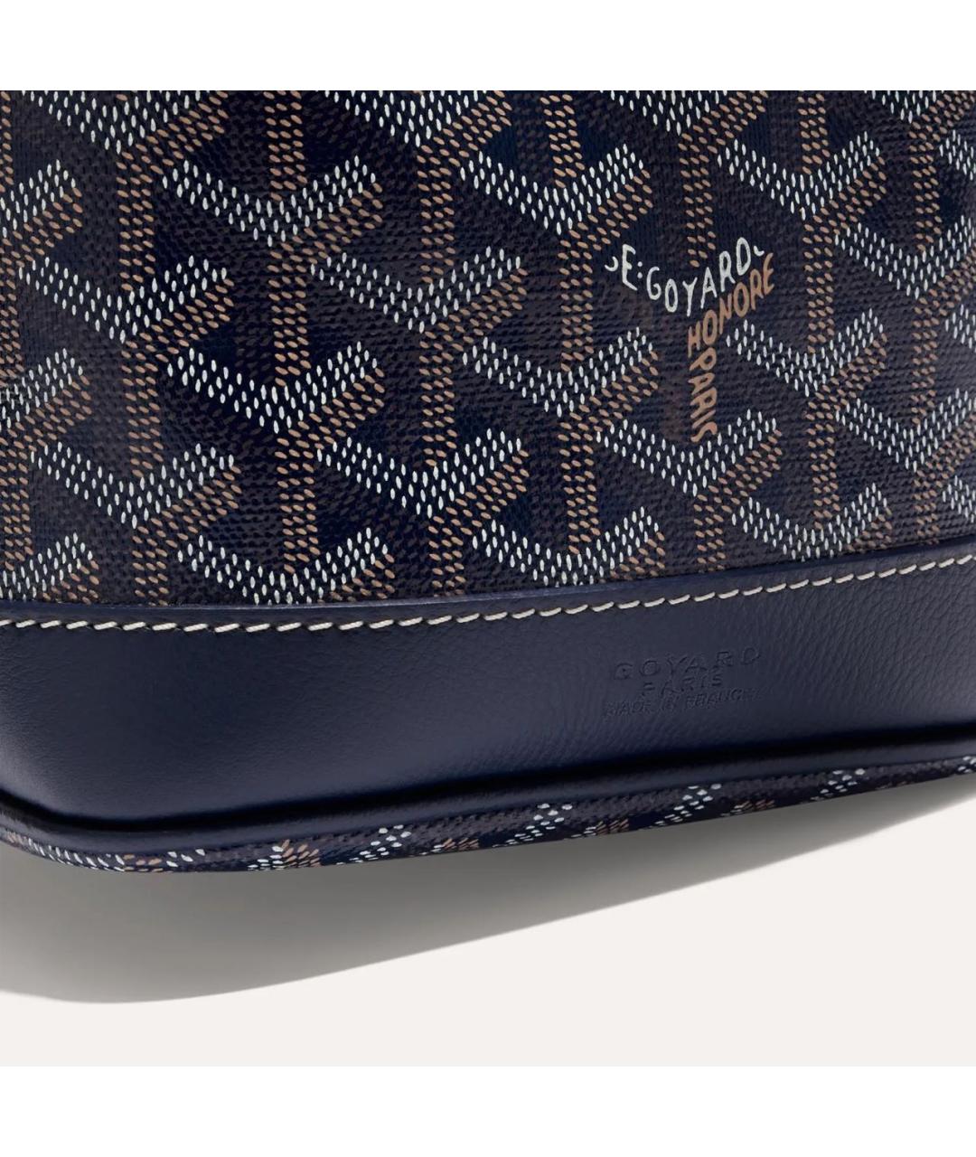 GOYARD Темно-синяя кожаная сумка через плечо, фото 3