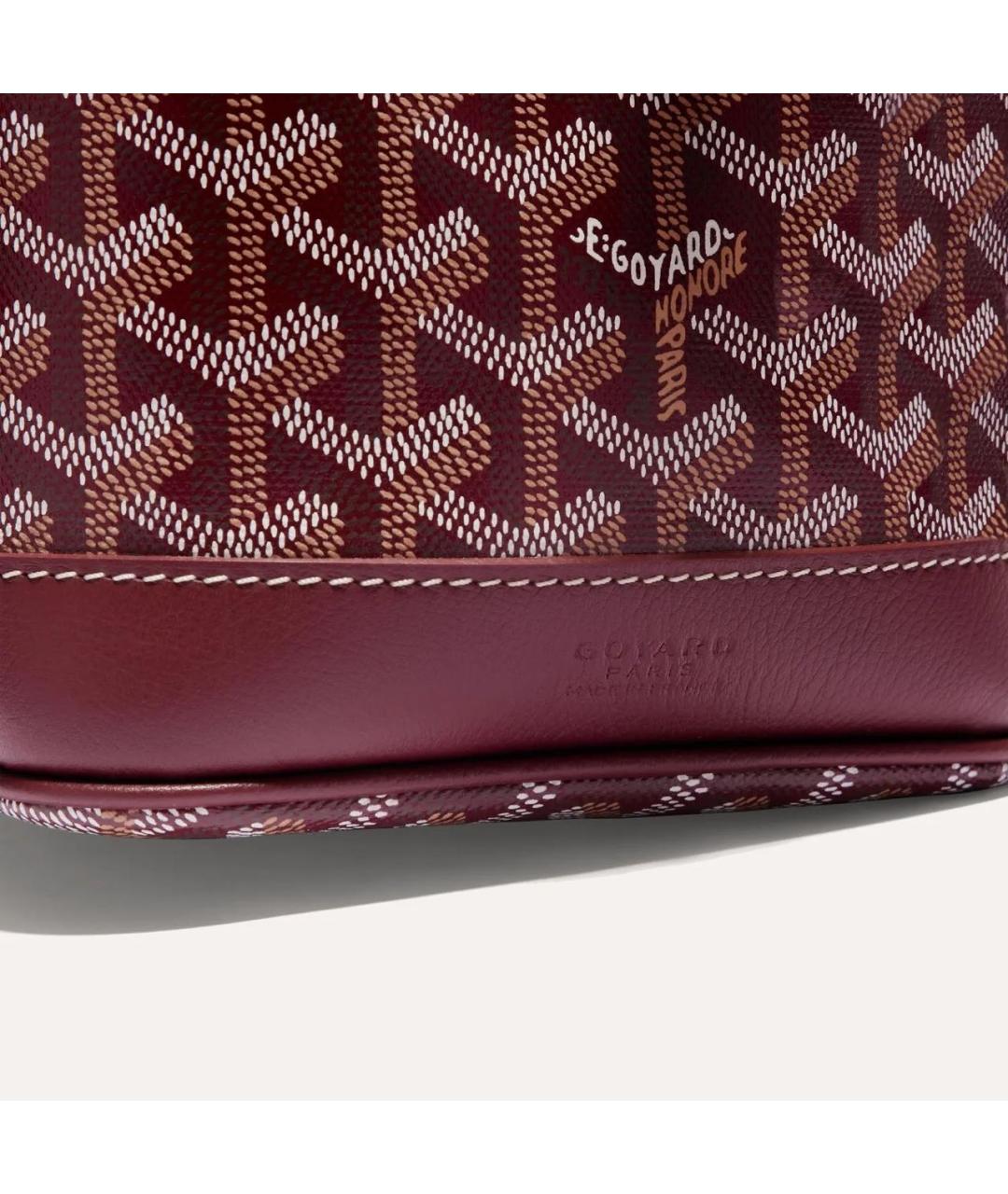 GOYARD Бордовая кожаная сумка через плечо, фото 3