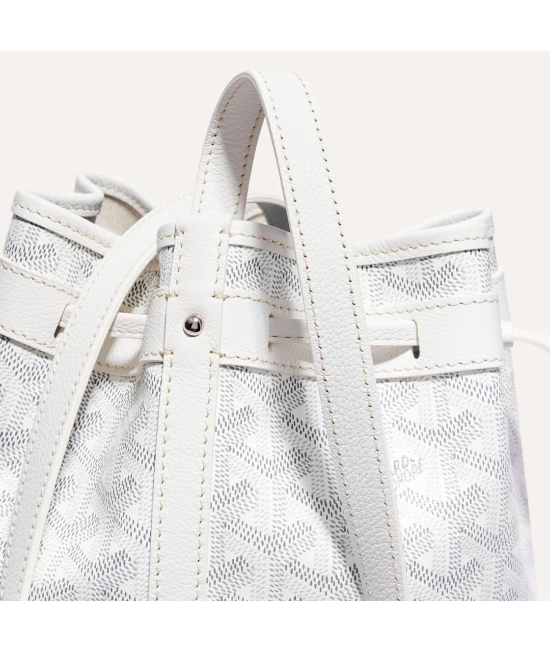 GOYARD Белая кожаная сумка через плечо, фото 4