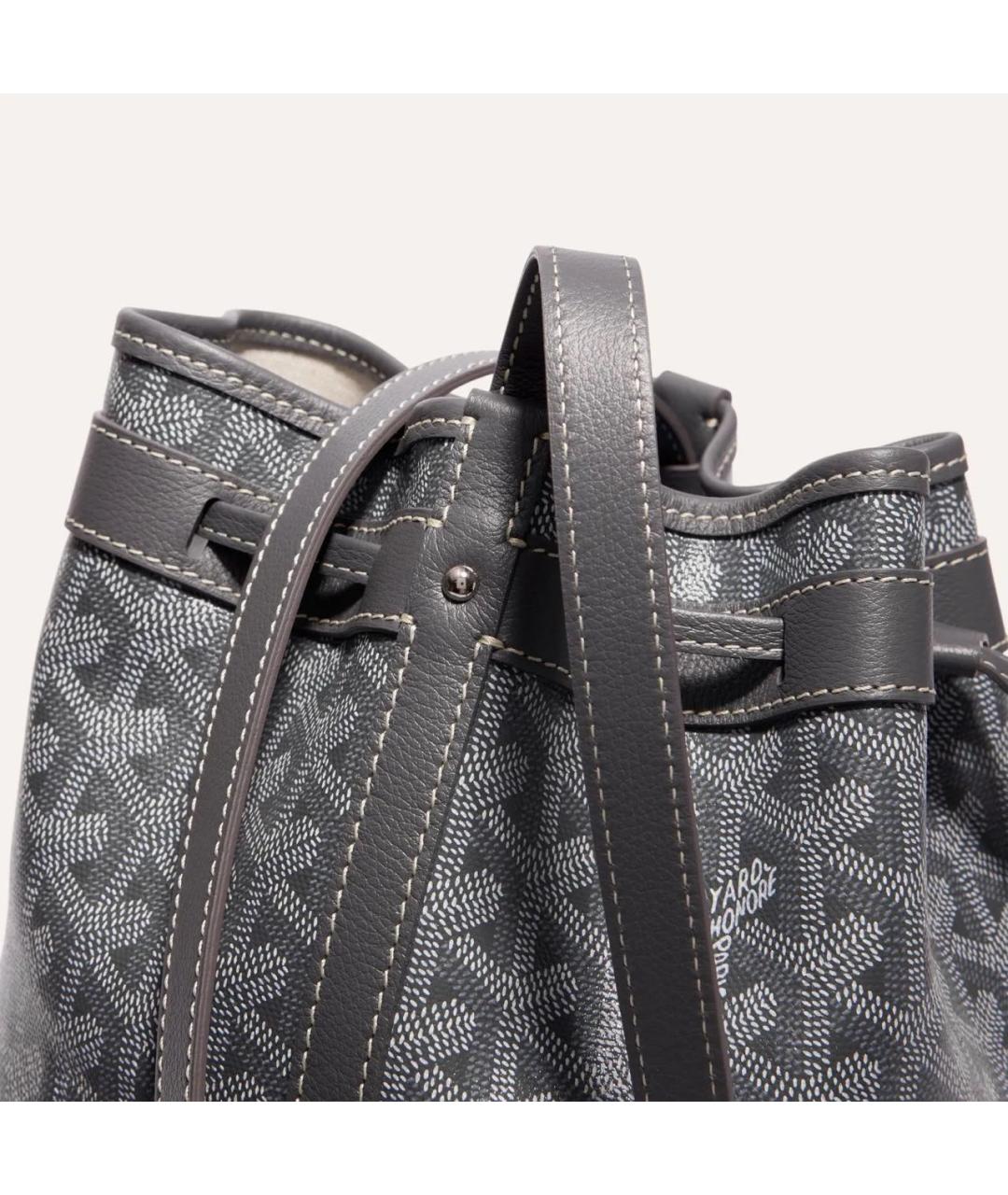 GOYARD Серая кожаная сумка через плечо, фото 4