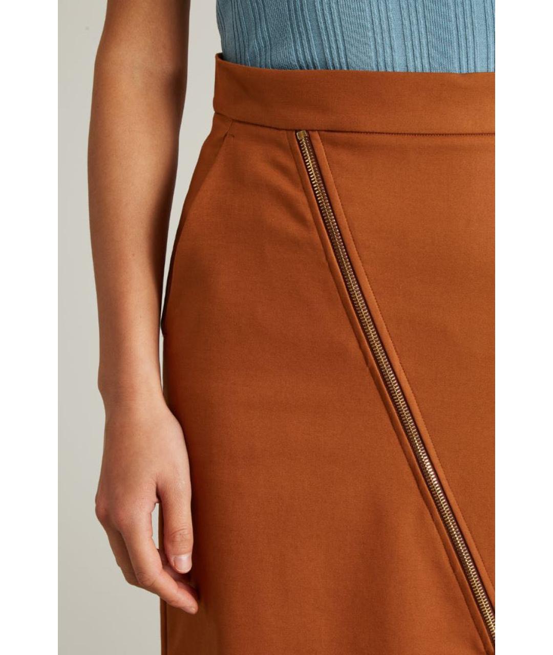 MAX MARA Коричневая юбка макси, фото 4