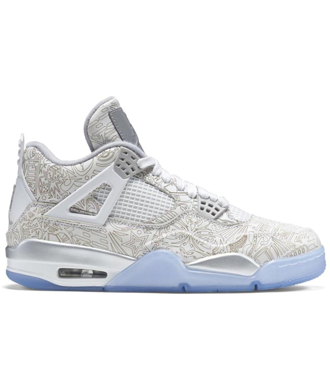 JORDAN Серые кожаные высокие кроссовки / кеды, фото 1