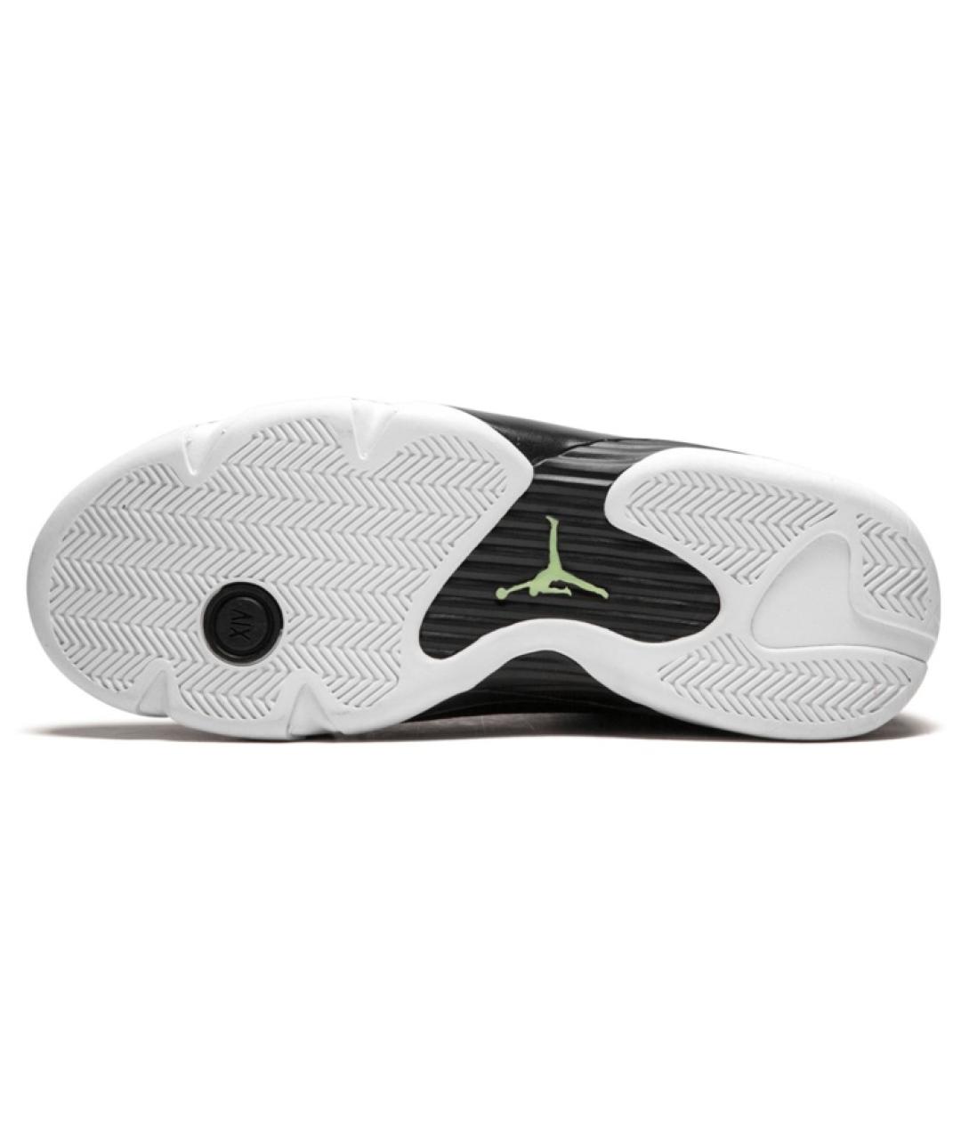 JORDAN Черные кожаные высокие кроссовки / кеды, фото 5