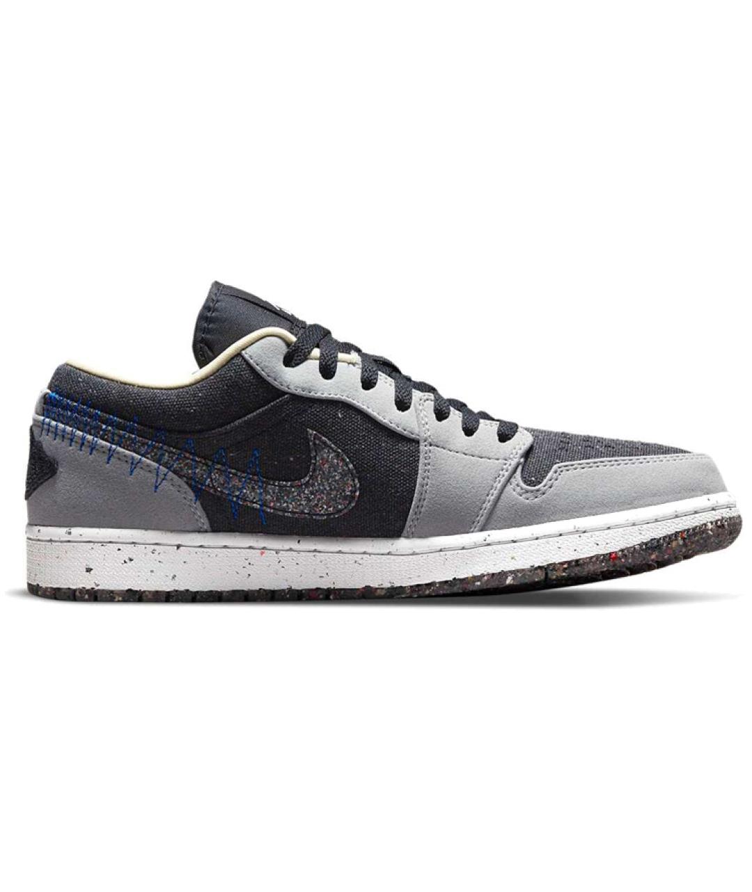 JORDAN Серые замшевые высокие кроссовки / кеды, фото 1