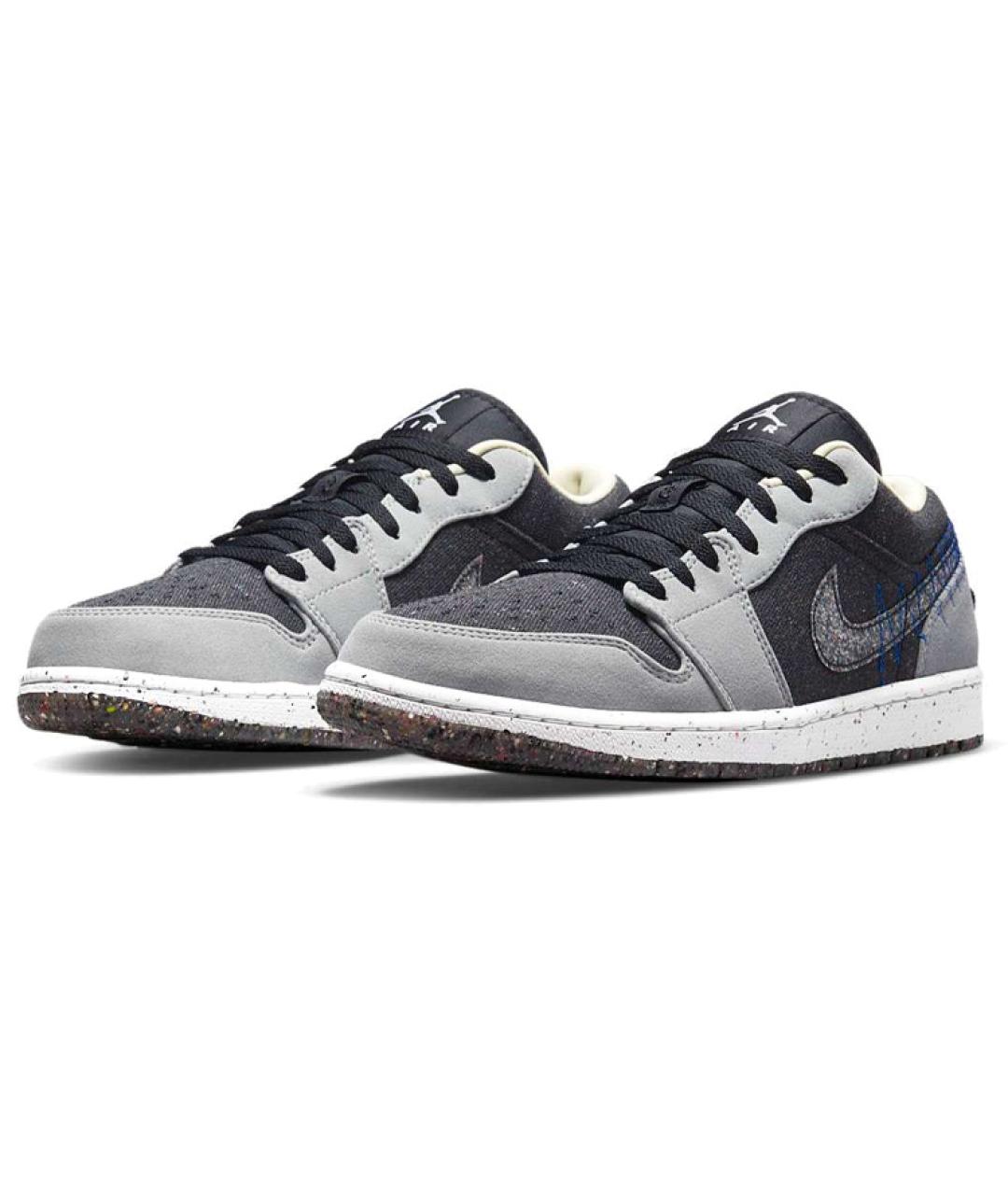 JORDAN Серые замшевые высокие кроссовки / кеды, фото 3