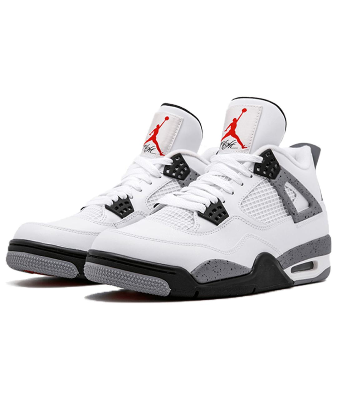 JORDAN Белые кожаные высокие кроссовки / кеды, фото 4