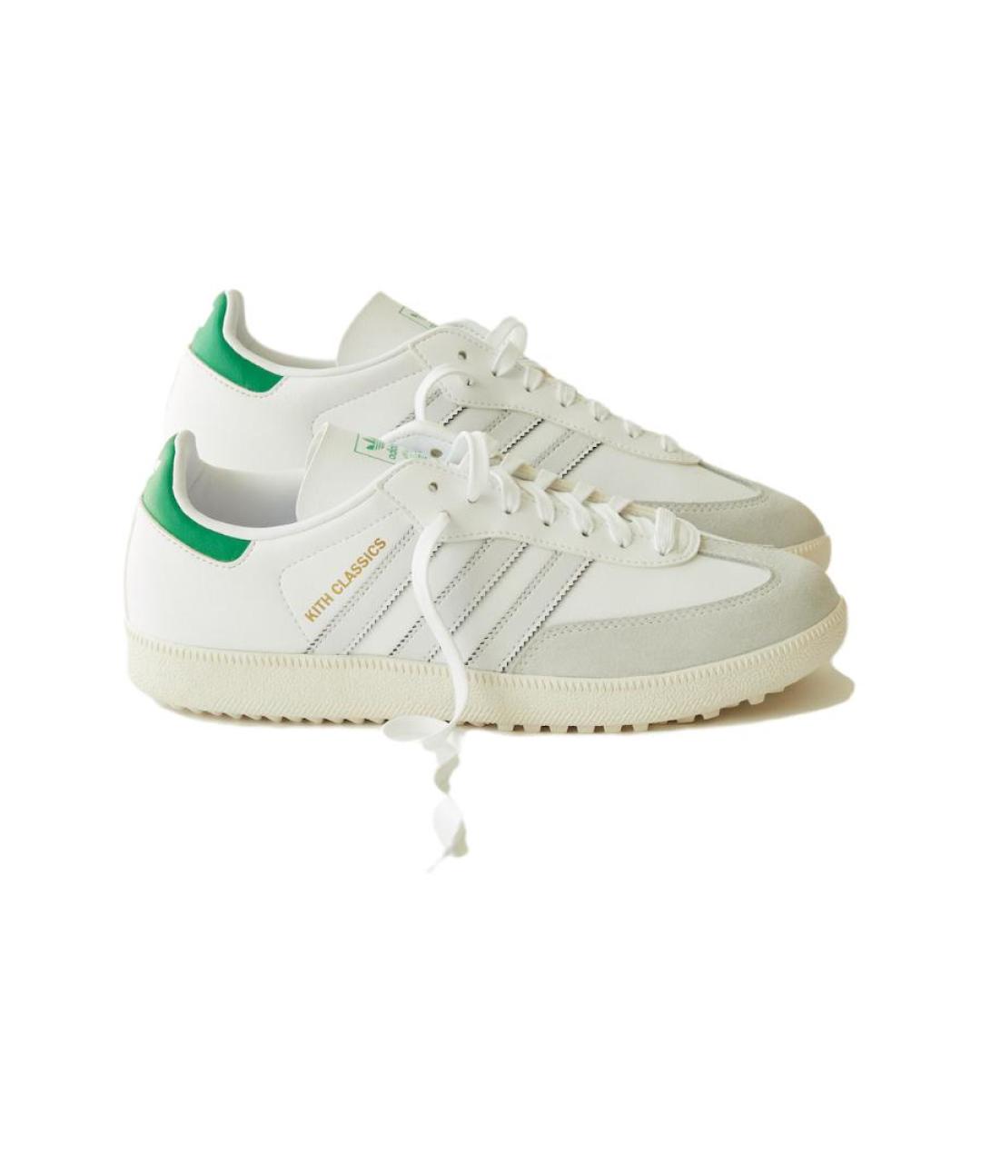 ADIDAS Белые кожаные кроссовки, фото 4