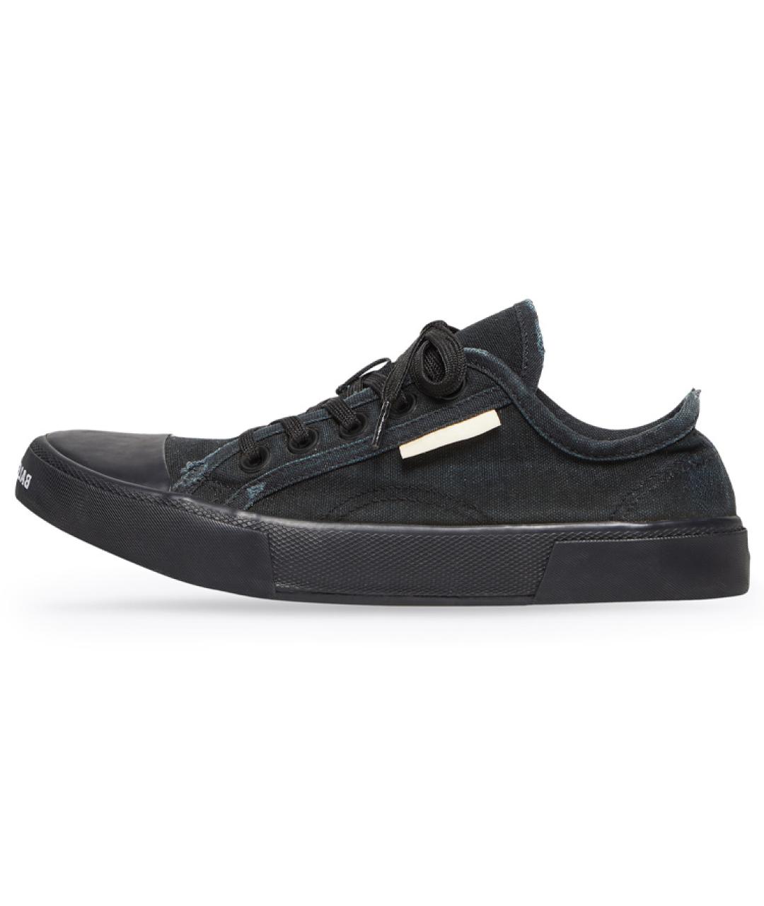 BALENCIAGA Черные текстильные низкие кроссовки / кеды, фото 6