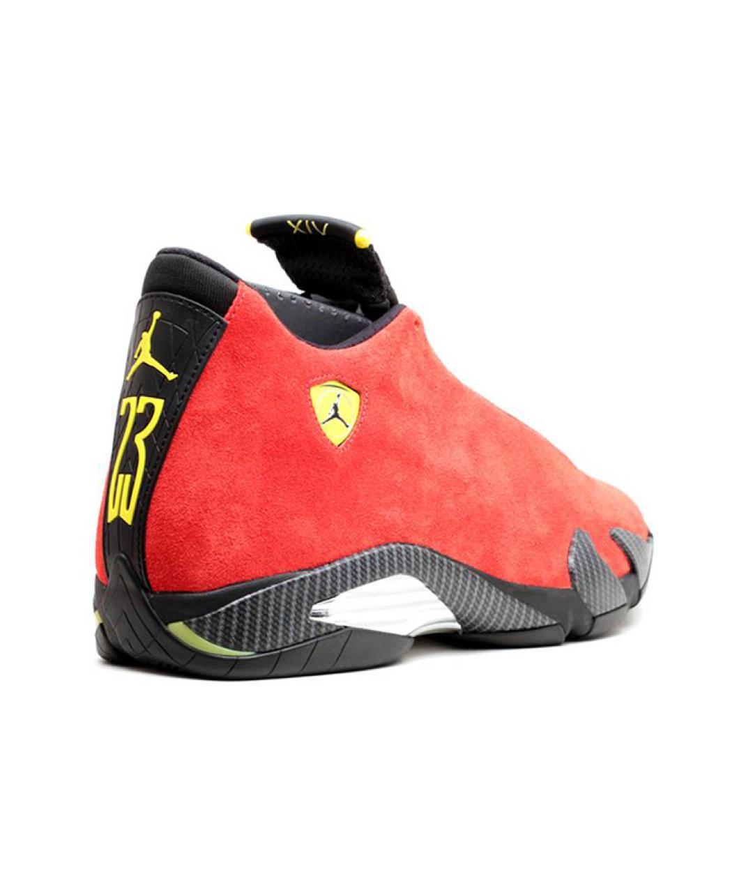 JORDAN Оранжевое нубуковые высокие кроссовки / кеды, фото 4