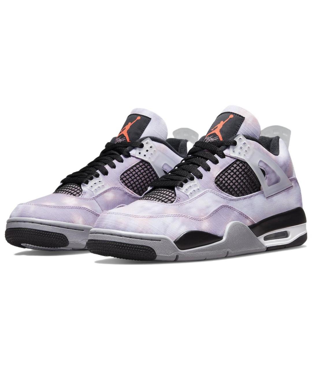 JORDAN Фиолетовые текстильные высокие кроссовки / кеды, фото 3
