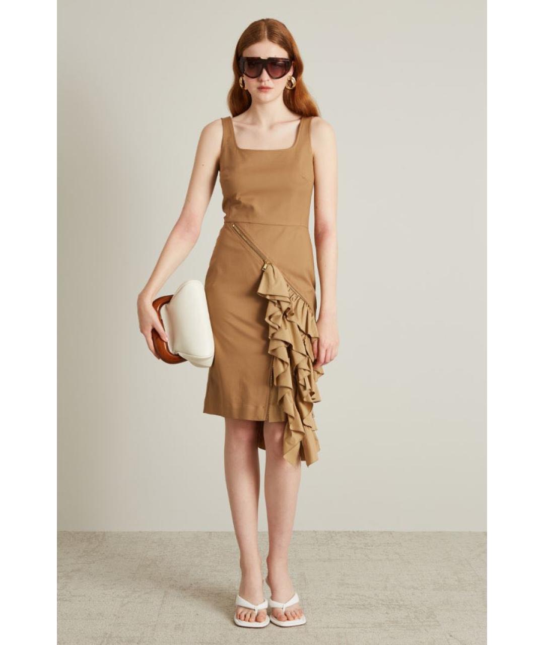 MAX MARA Бежевое коктейльное платье, фото 3