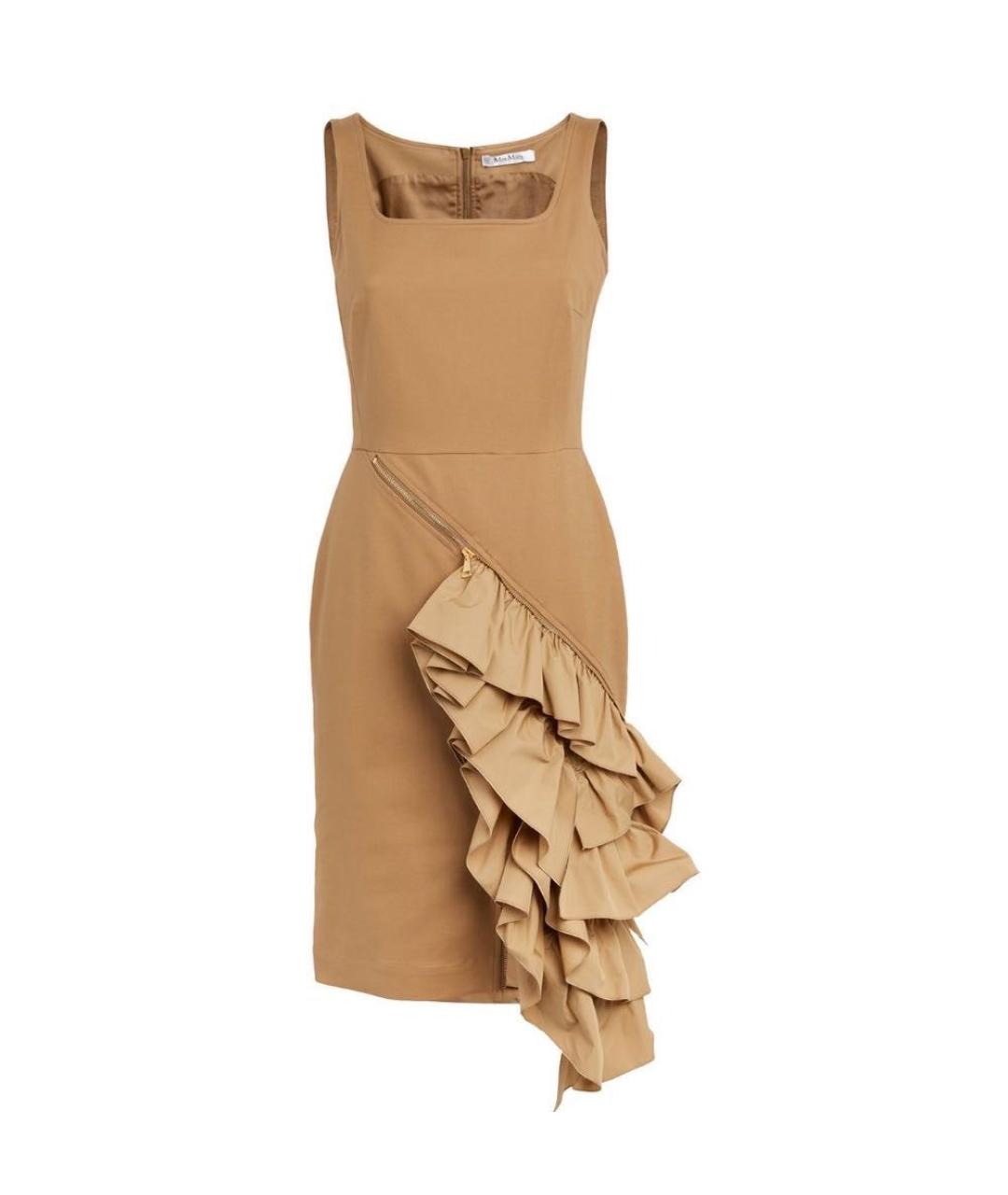 MAX MARA Бежевое коктейльное платье, фото 1