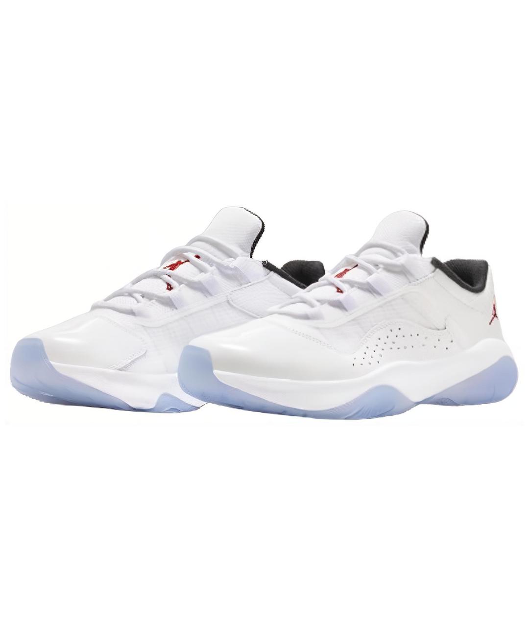 JORDAN Белые кожаные высокие кроссовки / кеды, фото 3