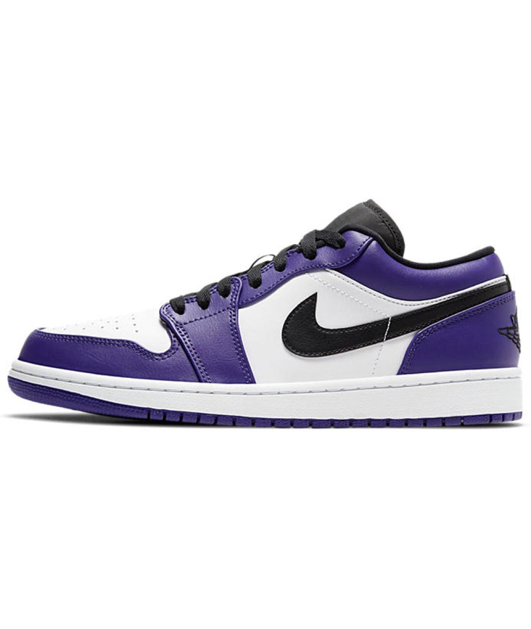 JORDAN Фиолетовые кожаные высокие кроссовки / кеды, фото 2