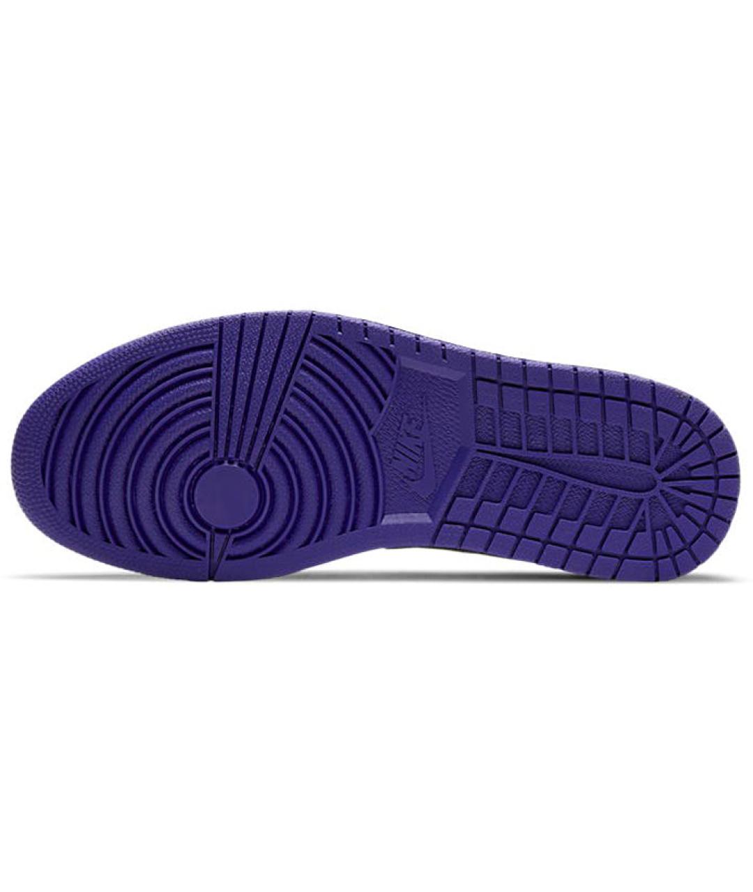JORDAN Фиолетовые кожаные высокие кроссовки / кеды, фото 6